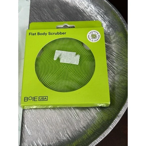 EcoTools Wooden Body Massager & USA Ultimate Flat Body Scrubbers Green Silicone - Picture 3 of 6